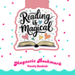 Magnetic Bookmark, Reading is Magical Laminated with Holographic Overlay, Waterproof, Bookstore Merch, Book Reader