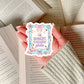 Hockey Romance Girlie Book Reader Sticker – 3" Waterproof Bookish Sticker with Holo Overlay – Reading, Books, Reader Gift, Book Lover
