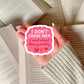 I Don't Chase Men Book Reader Sticker – 3" Waterproof Bookish Sticker with Holo Overlay – Reading, Books, Reader Gift, Book Lover