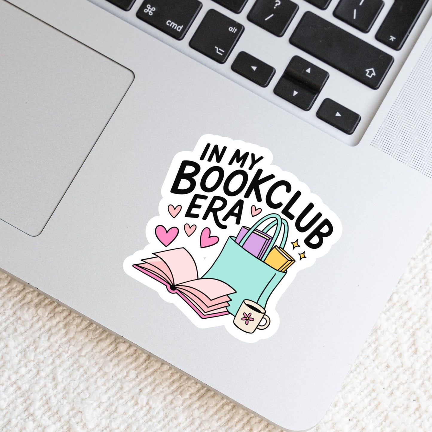 In My Book CLub Era  Book Reader Sticker – 3" Waterproof Bookish Sticker with Holo Overlay – Reading, Books, Reader Gift, Book Lover