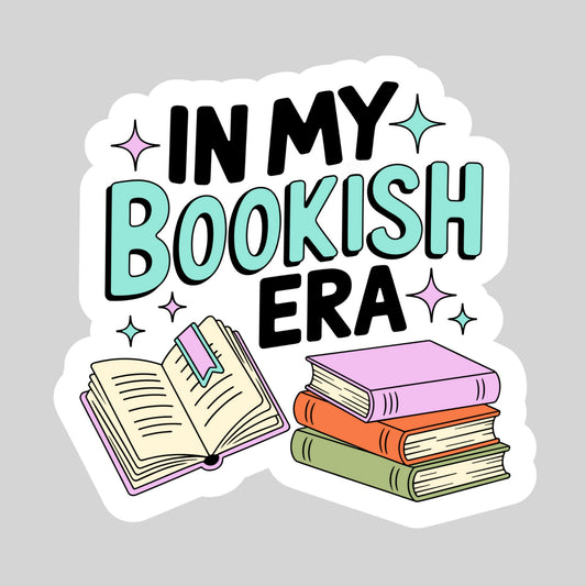 In My Bookish Era Book Reader Sticker – 3" Waterproof Bookish Sticker with Holo Overlay – Reading, Books, Reader Gift, Book Lover
