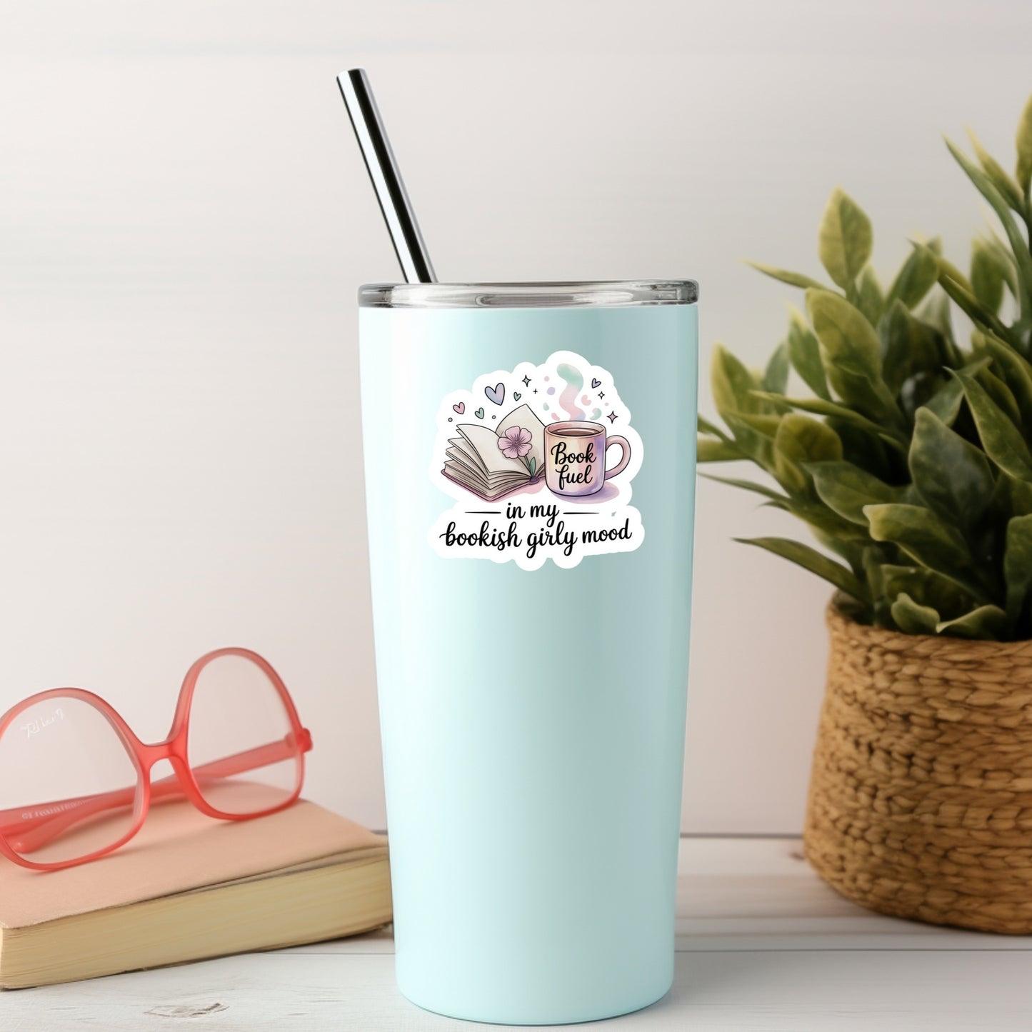 In My Bookish Girl Mood Book Reader Sticker – 3" Waterproof Bookish Sticker with Holo Overlay – Reading, Books, Reader Gift, Book Lover