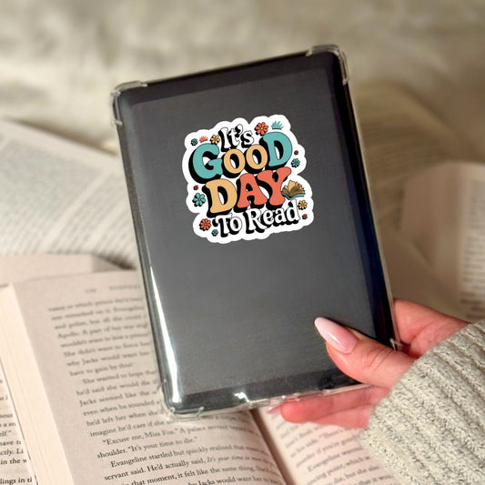 It's a Good Day to Read Book Reader Sticker – 3" Waterproof Bookish Sticker with Holo Overlay – Reading, Books, Book Lover, Bookstore Merch
