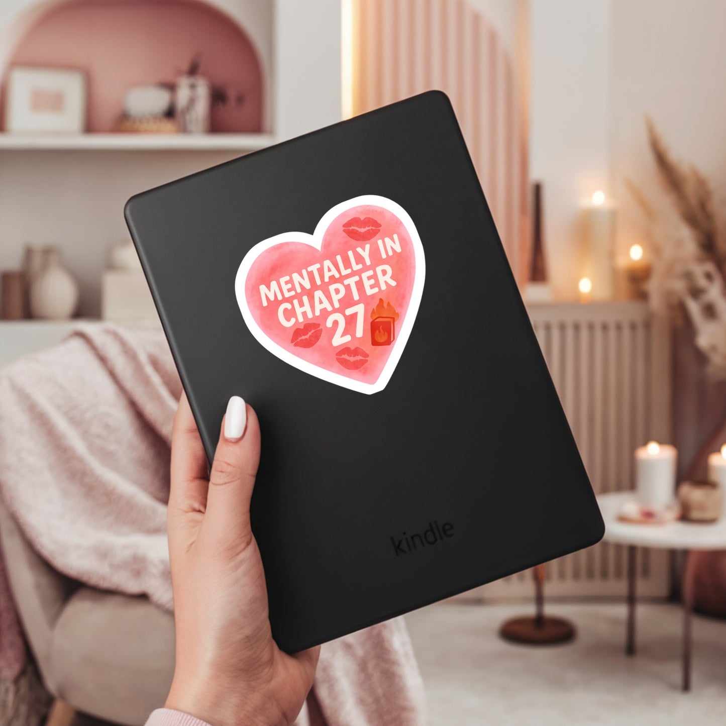 Mentally in Chapter 27 Book Reader Sticker – 3" Waterproof Bookish Sticker with Holo Overlay – Reading, Books, Book Lover, Bookstore