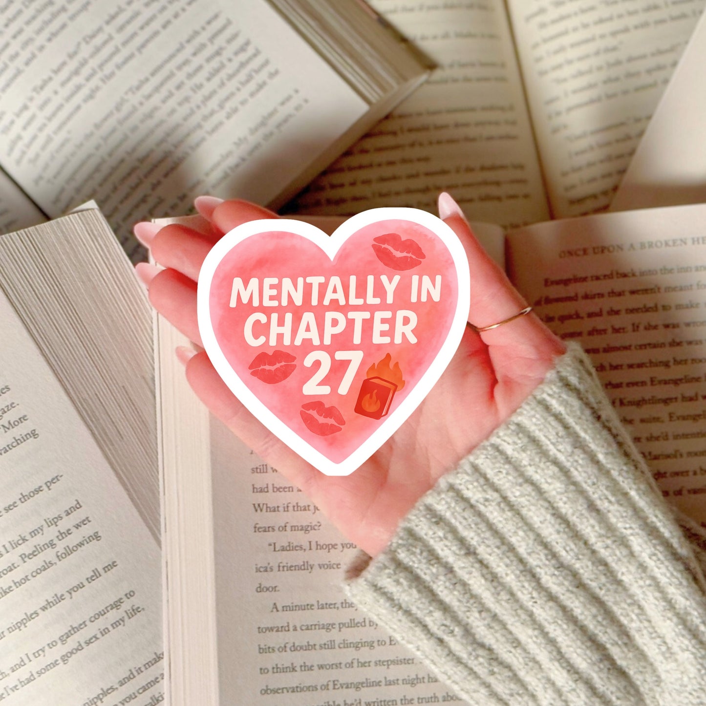 Mentally in Chapter 27 Book Reader Sticker – 3" Waterproof Bookish Sticker with Holo Overlay – Reading, Books, Book Lover, Bookstore