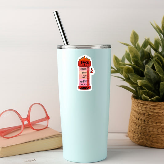 Spice Scale Romance Book Reader Sticker – 3" Waterproof Bookish Sticker with Holo Overlay – Reading, Books, Book Lover, Bookstore