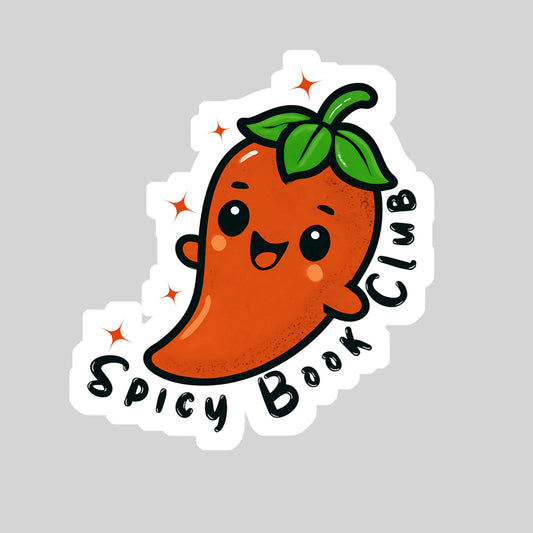 Spicy Book Club Book Reader Sticker – 3" Waterproof Bookish Sticker with Holo Overlay – Reading, Books, Reader Gift, Book Lover, Bookstore