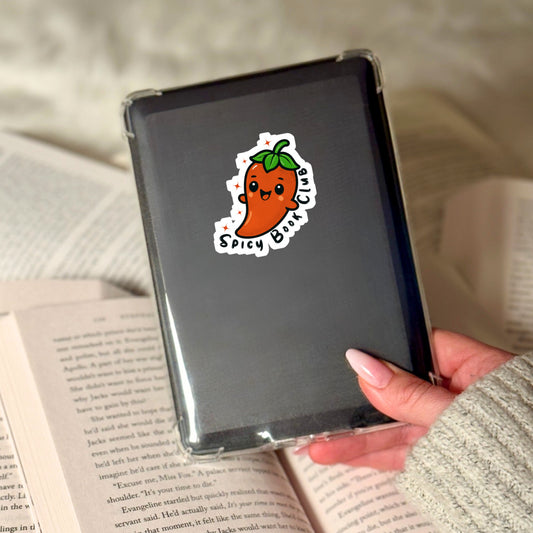 Spicy Book Club Book Reader Sticker – 3" Waterproof Bookish Sticker with Holo Overlay – Reading, Books, Reader Gift, Book Lover, Bookstore