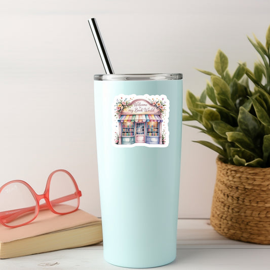 Welcome to My Book World Book Reader Sticker – 3" Waterproof Bookish Sticker with Holo Overlay – Reading, Books, Reader Gift, Book Lover