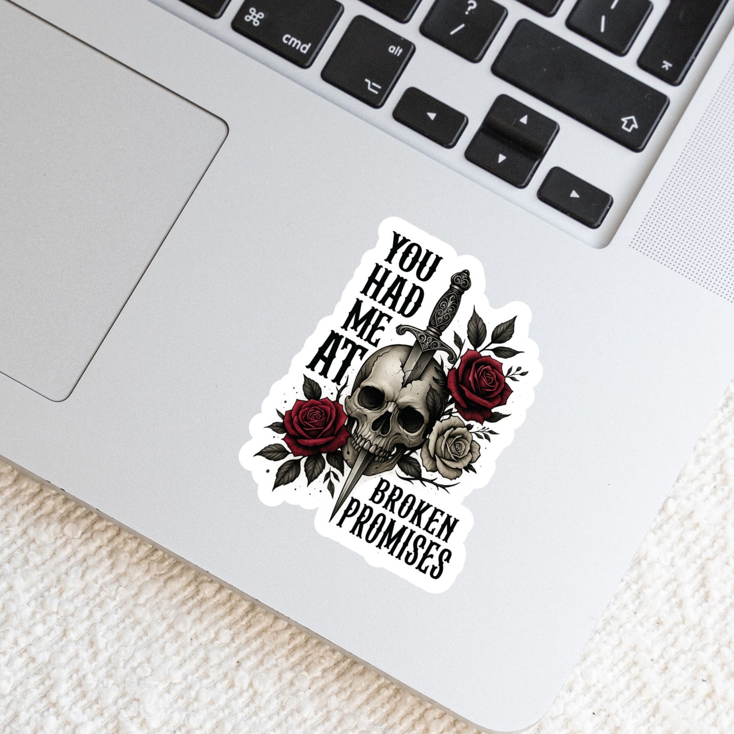 You Had me at Broken Promises Book Reader Sticker – 3" Waterproof Bookish Sticker with Holo Overlay – Reading, Books, Book Lover