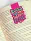 Magnetic Bookmark - Books are My Happy Place Laminated with Holographic Overlay, Waterproof, Bookstore Merch, Book Reader
