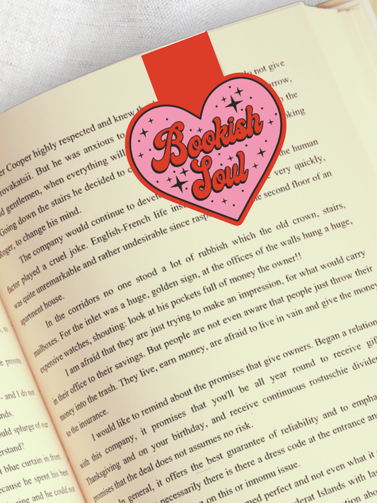 Magnetic Bookmark Bookish Soul with Holographic Overlay, Waterproof, Bookstore Merch, Book Reader