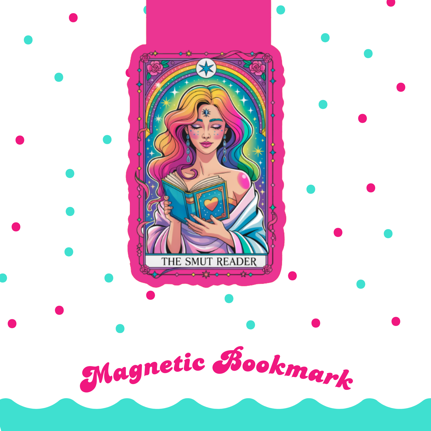 Magnetic Bookmark, The Smut Reader Tarot Laminated with Holographic Overlay, Waterproof, Bookstore Merch, Book Reader