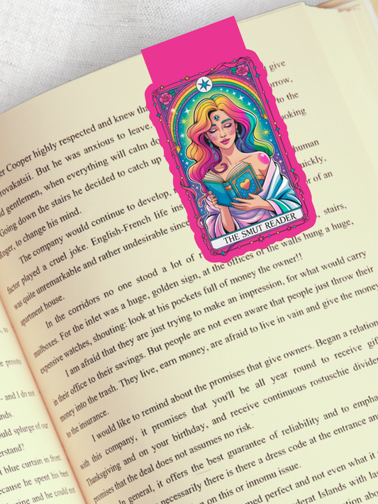 Magnetic Bookmark, The Smut Reader Tarot Laminated with Holographic Overlay, Waterproof, Bookstore Merch, Book Reader