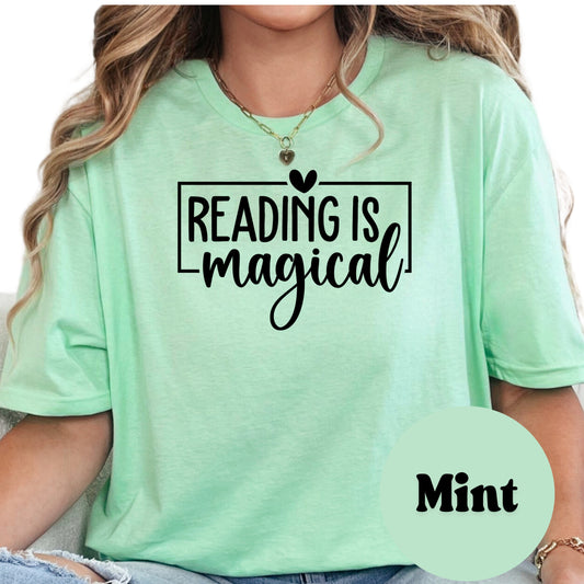Reading is Magical Book Reader Shirt, Book Lover Comfy Soft Tee, Reading Lover Top, Bookish Graphic, Gift for Readers