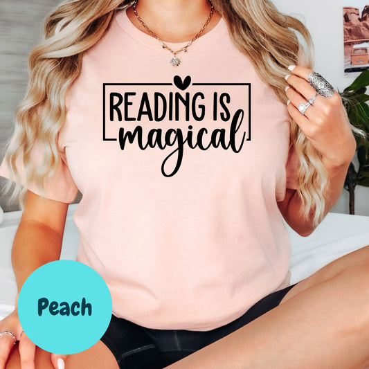 Reading is Magical Book Reader Shirt, Book Lover Comfy Soft Tee, Reading Lover Top, Bookish Graphic, Gift for Readers