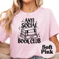 Anti Social Book Club Book Reader Shirt, Book Lover Comfy Soft Tee, Reading Lover Top, Bookish Graphic, Gift for Readers