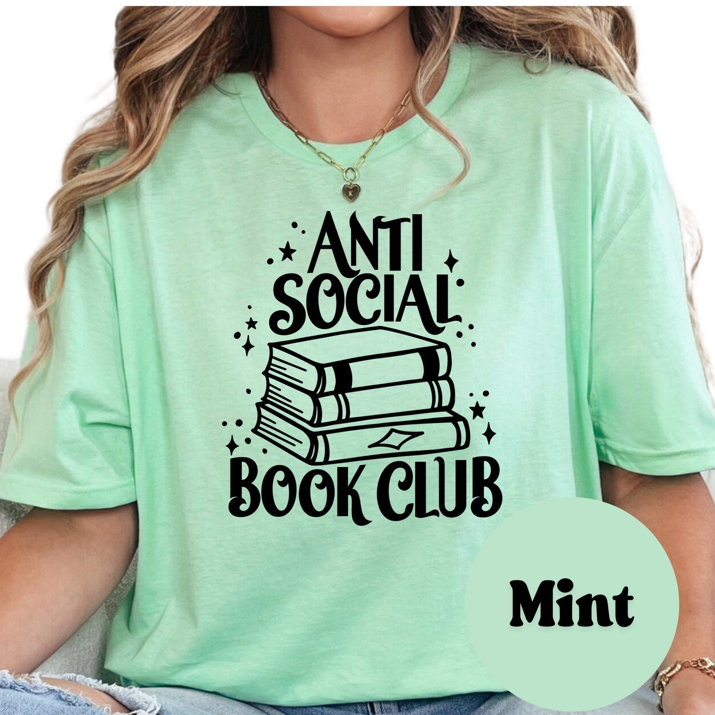Anti Social Book Club Book Reader Shirt, Book Lover Comfy Soft Tee, Reading Lover Top, Bookish Graphic, Gift for Readers