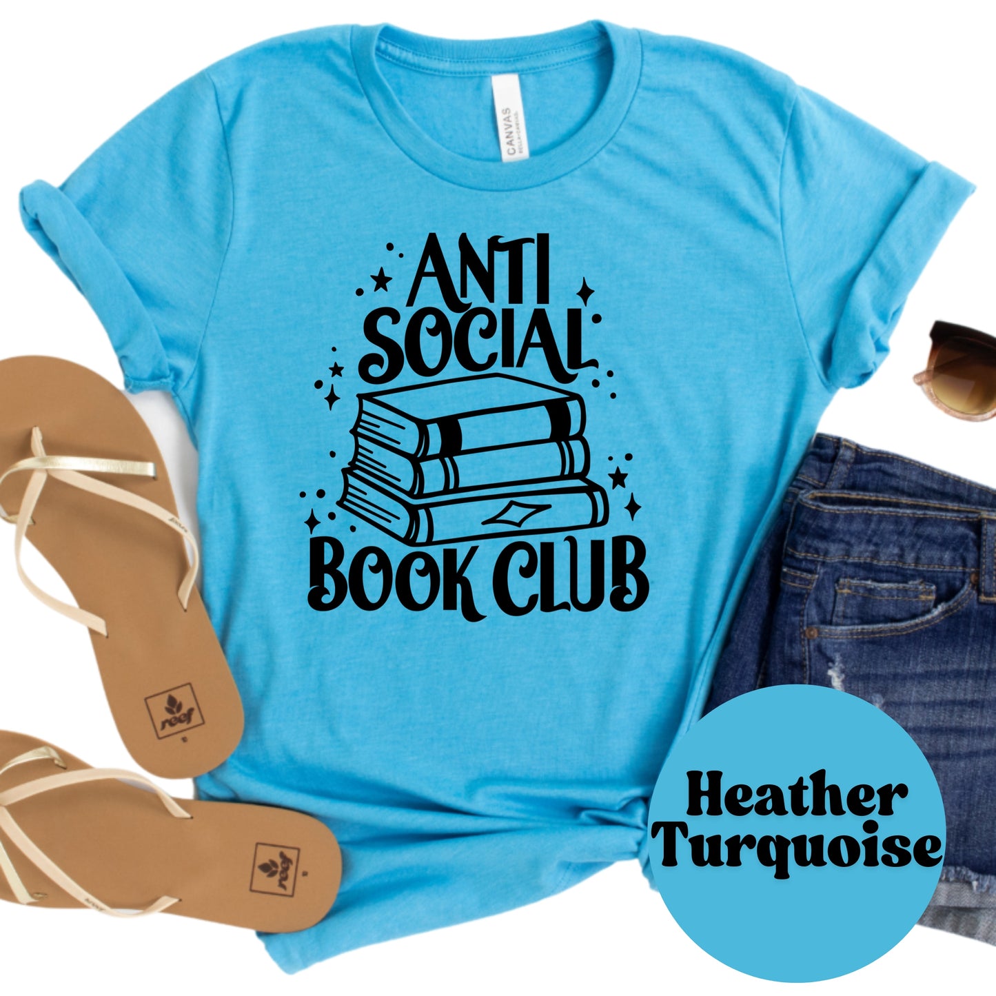 Anti Social Book Club Book Reader Shirt, Book Lover Comfy Soft Tee, Reading Lover Top, Bookish Graphic, Gift for Readers