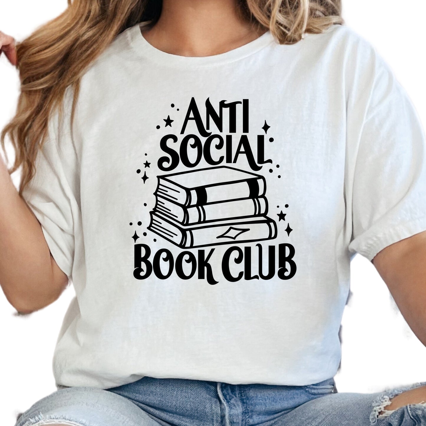 Anti Social Book Club Book Reader Shirt, Book Lover Comfy Soft Tee, Reading Lover Top, Bookish Graphic, Gift for Readers