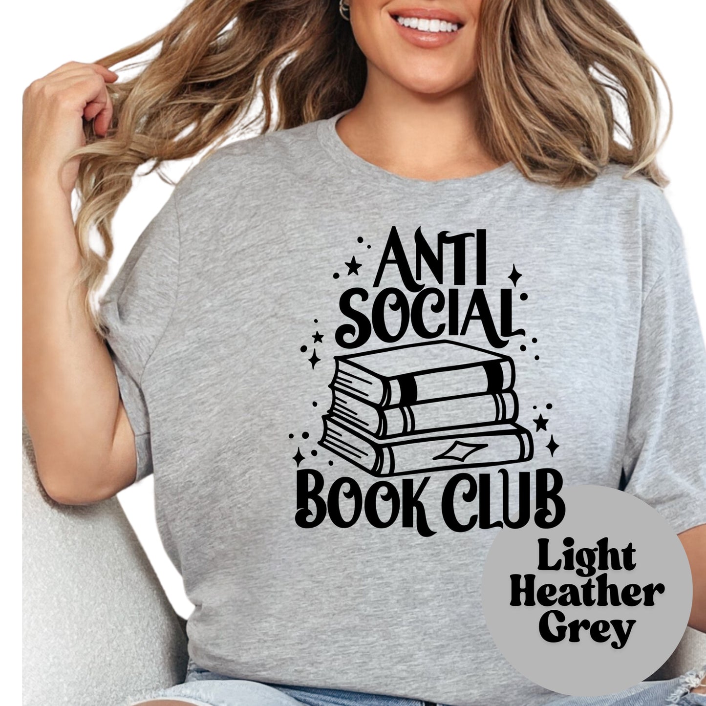 Anti Social Book Club Book Reader Shirt, Book Lover Comfy Soft Tee, Reading Lover Top, Bookish Graphic, Gift for Readers