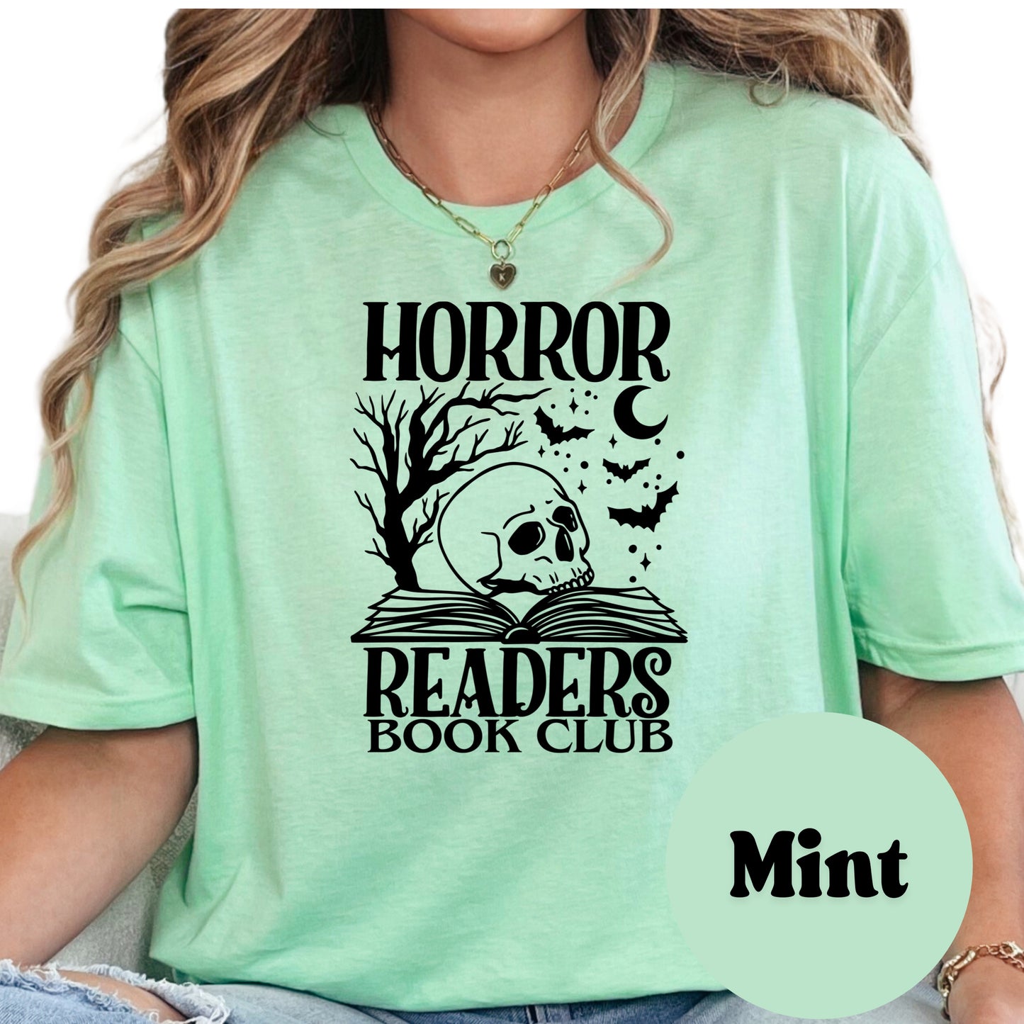 Horror Readers Book Club Book Reader Shirt, Book Lover Comfy Soft Tee, Reading Lover Top, Bookish Graphic, Gift for Readers