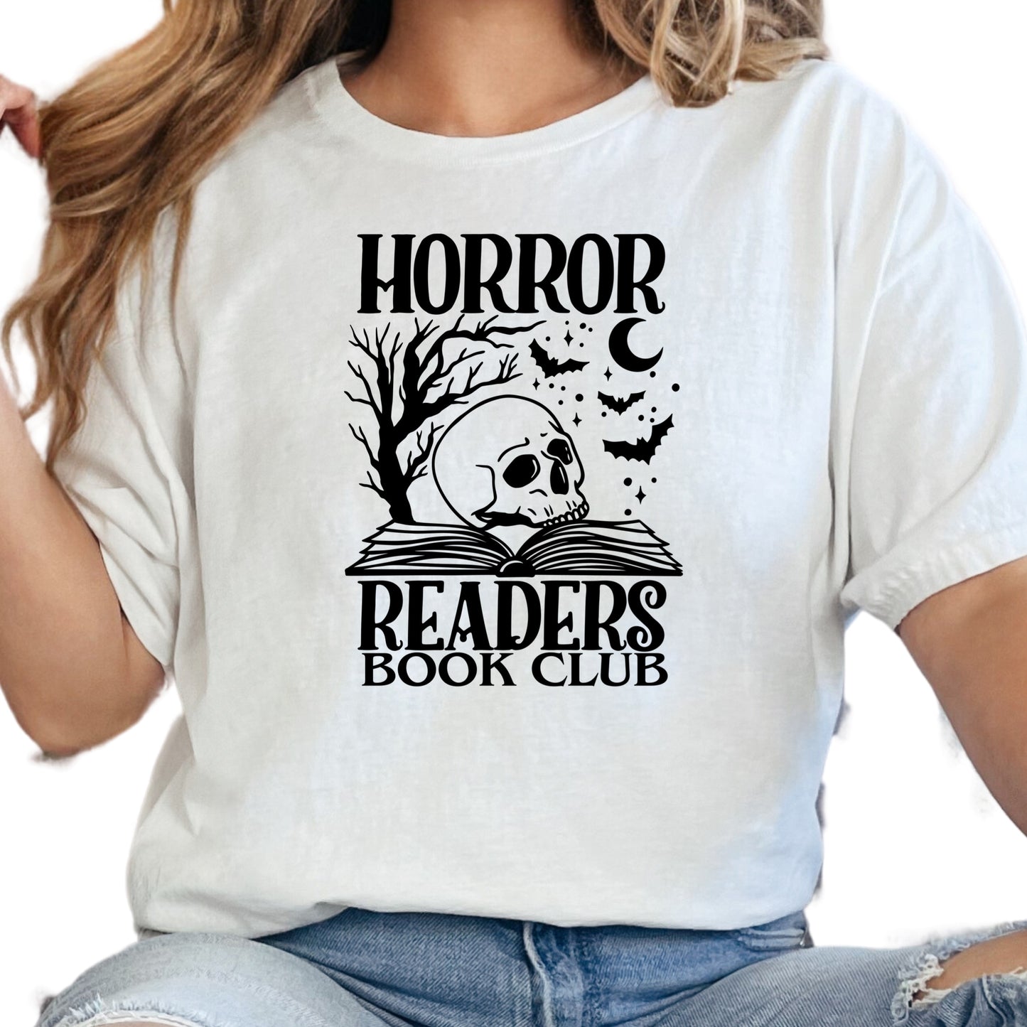 Horror Readers Book Club Book Reader Shirt, Book Lover Comfy Soft Tee, Reading Lover Top, Bookish Graphic, Gift for Readers