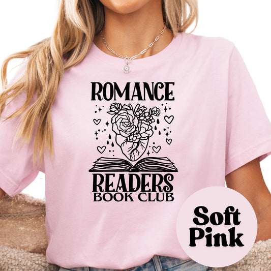 Romance Readers Book Club Shirt, Book Lover Comfy Soft Tee, Reading Lover Top, Bookish Graphic, Gift for Readers